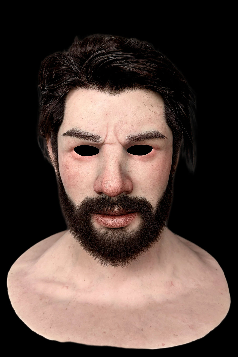 Jiamusi Ultra Realistic Silicone Mask – Full Head Male Prop for Cosplay & Halloween