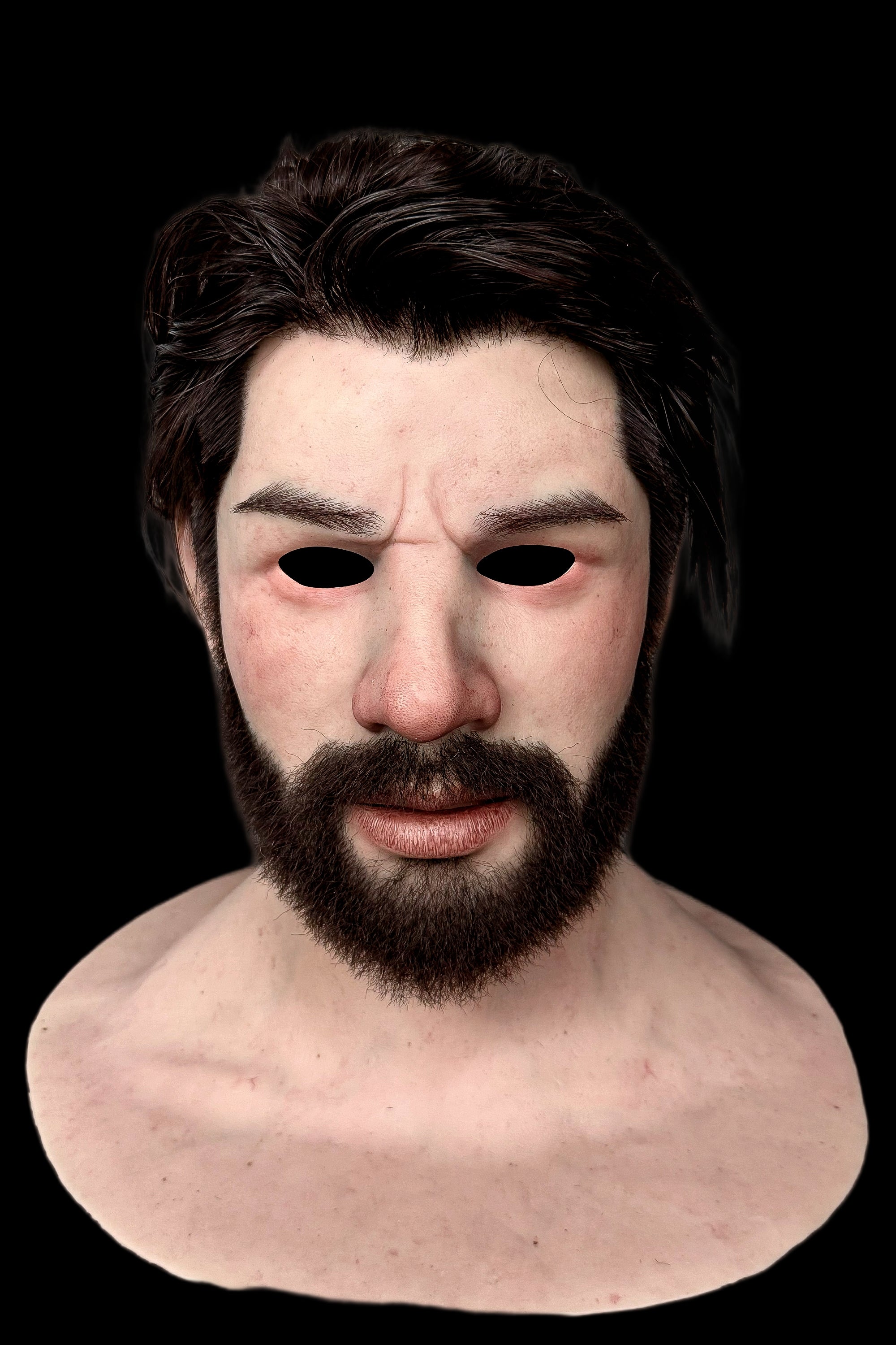 Jiamusi Ultra Realistic Silicone Mask – Full Head Male Prop for Cosplay & Halloween