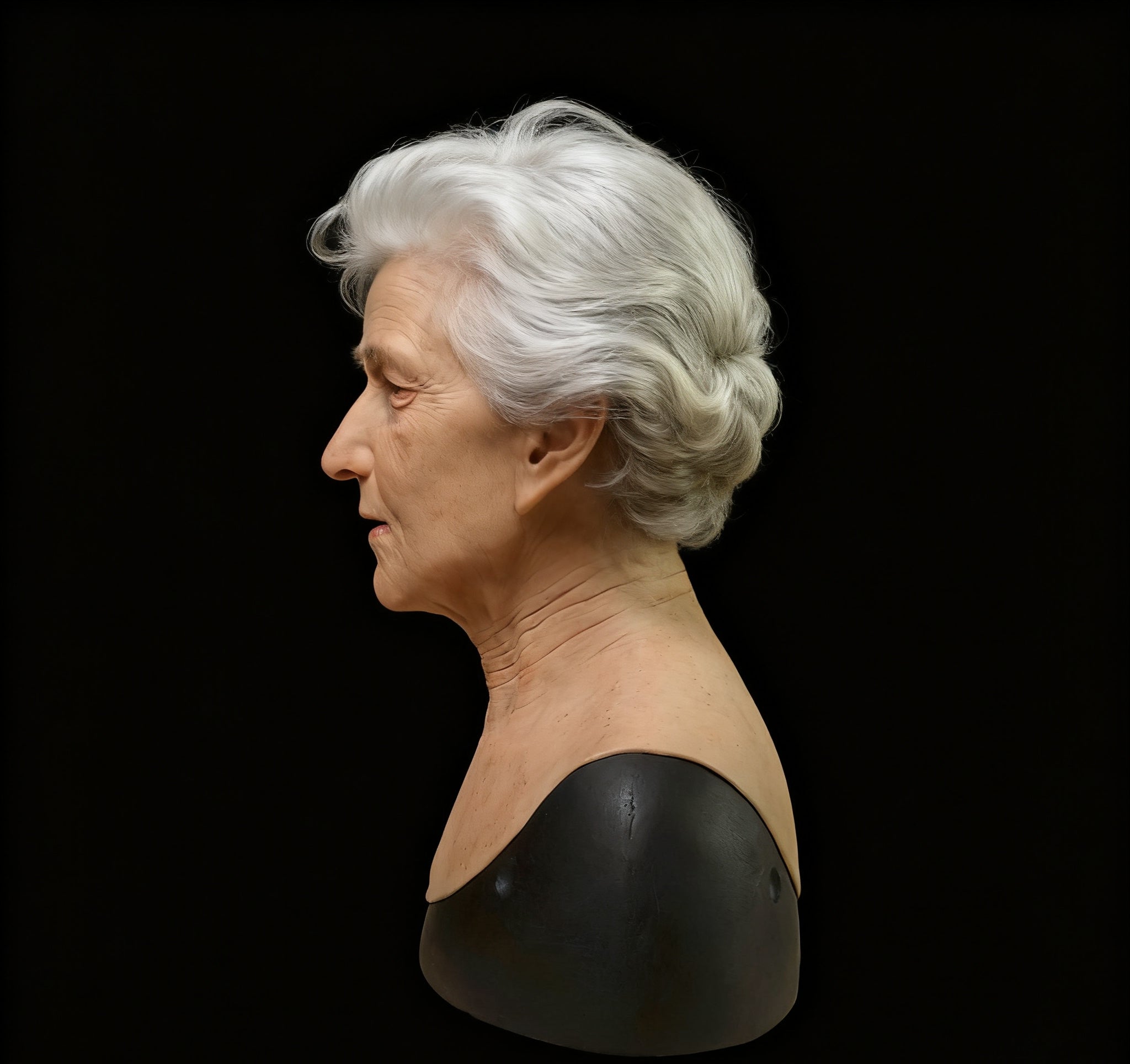 Realistic Elderly Mask Premium Silicone Mask Halloween Costume Accessory Party Prop