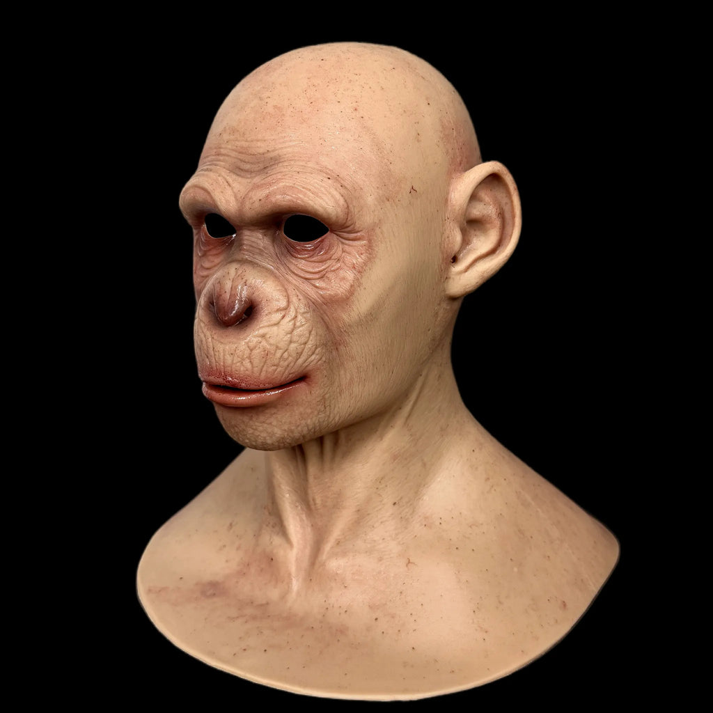 Monkey Mask Full-Head Animal Mask Halloween Party Carnival Prop Silicone Mask Adult Size