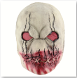 Bloody Stitched Mouth Latex Mask with Red Eyes – Halloween Horror Mask