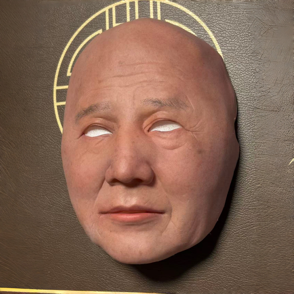 Silicone mask | Realistic old lady disguises half face of facial mask