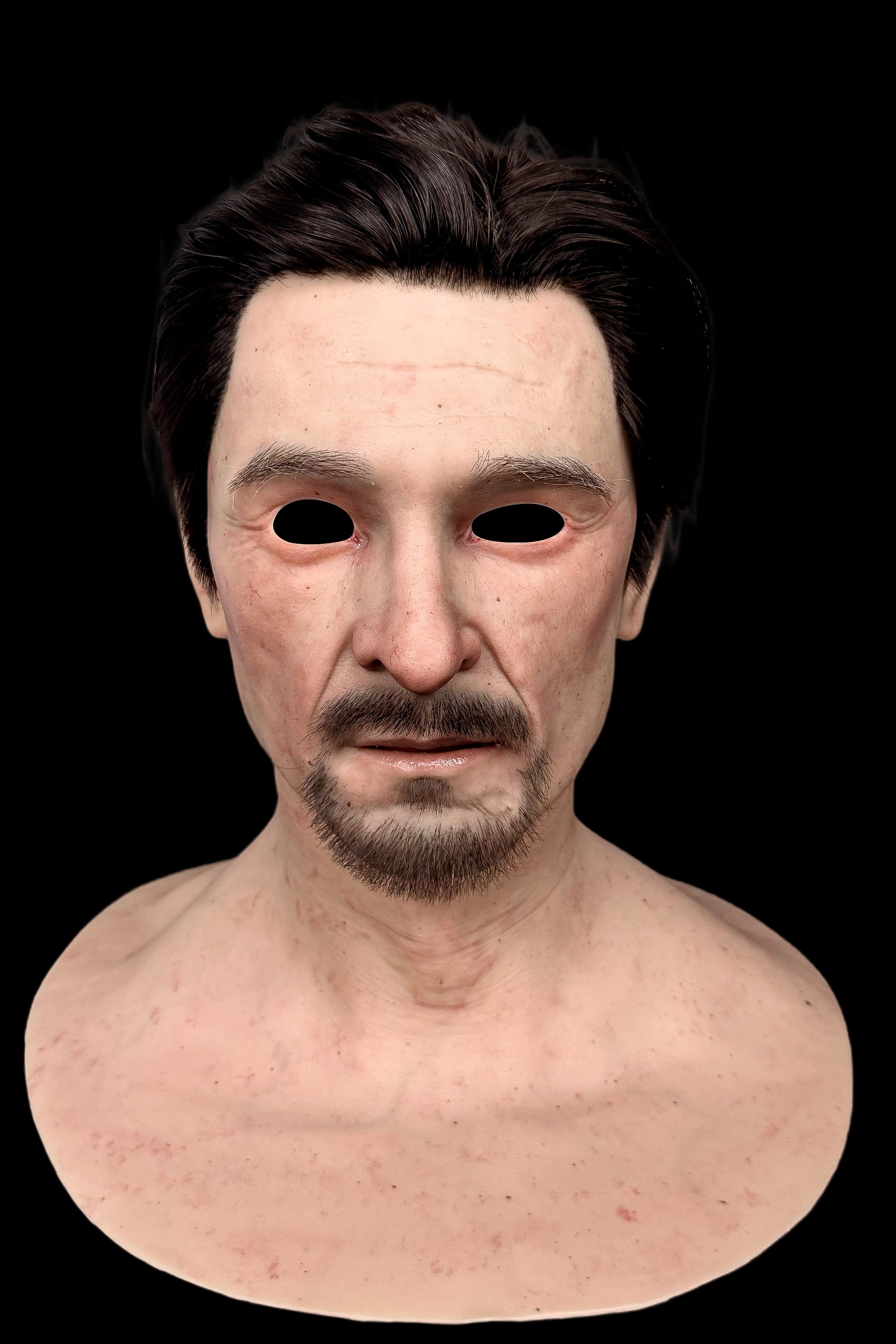 Hunter Ultra Realistic Silicone Mask – Full Head Cosplay, Halloween & Film Prop