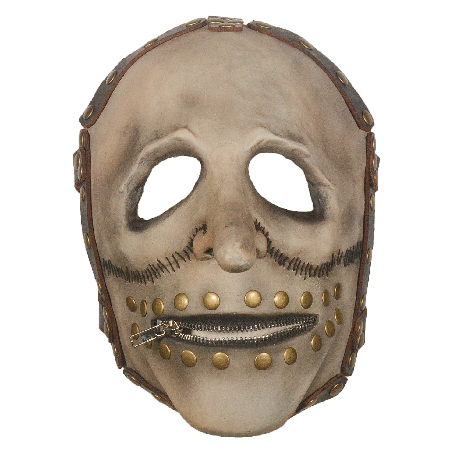 Long Nose Prisoner Latex Mask with Zipper Mouth – Halloween Horror Costume Mask