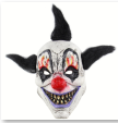 Black Horn Jester Clown Latex Mask – Halloween Horror Costume Mask