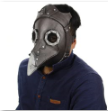 Steampunk Plague Doctor Latex Mask with Straps – Halloween Costume Mask