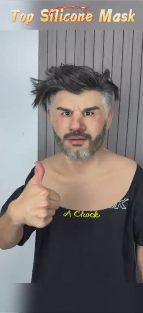 Jiamusi Realistic Silicone Mask – Full Head Male Cosplay & Halloween Prop